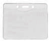 Clear Vinyl Horizontal Data/Credit Card Size Badge Holder With Slot & Chain Holes 1815-1000