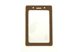 Brown Vertical Vinyl Color-Frame Badge Holder 1820-3003