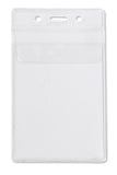 Clear Vinyl Vertical Badge Holder With Fold-Over Flap 1840-5150