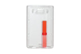 Frosted Rigid Plastic Vertical Card Dispenser w/Red Extractor Slide 1840-6566