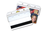 1840-8000 Frosted Rigid Plastic Horizontal Half Card Holder