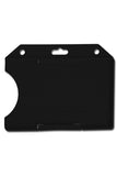 Black Horizontal Open-Face Rigid Plastic Card Holder 1840-8111