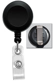 Black Badge Reel with Clear Vinyl Strap & Belt Clip 2120-3031