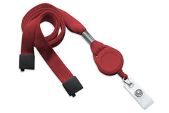 Red 5/8" Lanyard Badge Reel Combo 2138-7006