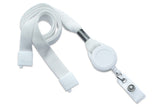 White 5/8" Lanyard Badge Reel Combo 2138-7008