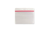 Clear Soft Vinyl Anti-Print Transfer Horizontal Badge Holder w/ Zipper Closure 506-ZHOSJ