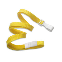 3/8 (10 mm) Yellow Breakaway Lanyard with Wide Plastic Hook - PN: 2137-4742