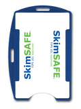 SkimSAFE™ RFID Single Blue Shielded Badge Holder Vertical