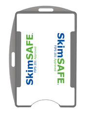 SkimSAFE™ RFID Single Grey Shielded Badge Holder Vertical