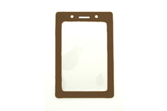 Brown Vertical Vinyl Color-Frame Badge Holder 1820-3003