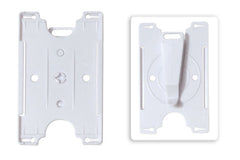 White Semi-Rigid Convertible Card Holder 1840-3018