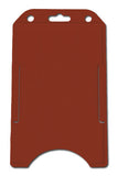 Red Vertical Open-Face Rigid Plastic Card Holder 1840-8166