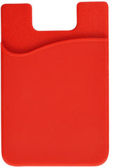 Red Silicon Cell Phone Wallet 1860-5006