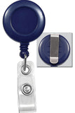 Blue Badge Reel with Clear Vinyl Strap & Belt Clip 2120-3032
