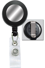 Black Badge Reel with Silver Sticker, Reinforced Vinyl Strap & Belt Clip 2120-3101