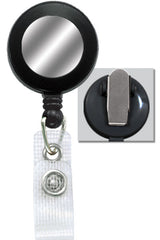 Black Badge Reel with Silver Sticker, Reinforced Vinyl Strap & Spring Clip 2120-4501