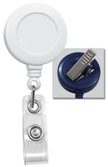 White Badge Reel with Swivel Spring Clip 2120-7608