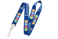 Custom Lanyard Blue with full color print and NPS swivel hook attachment